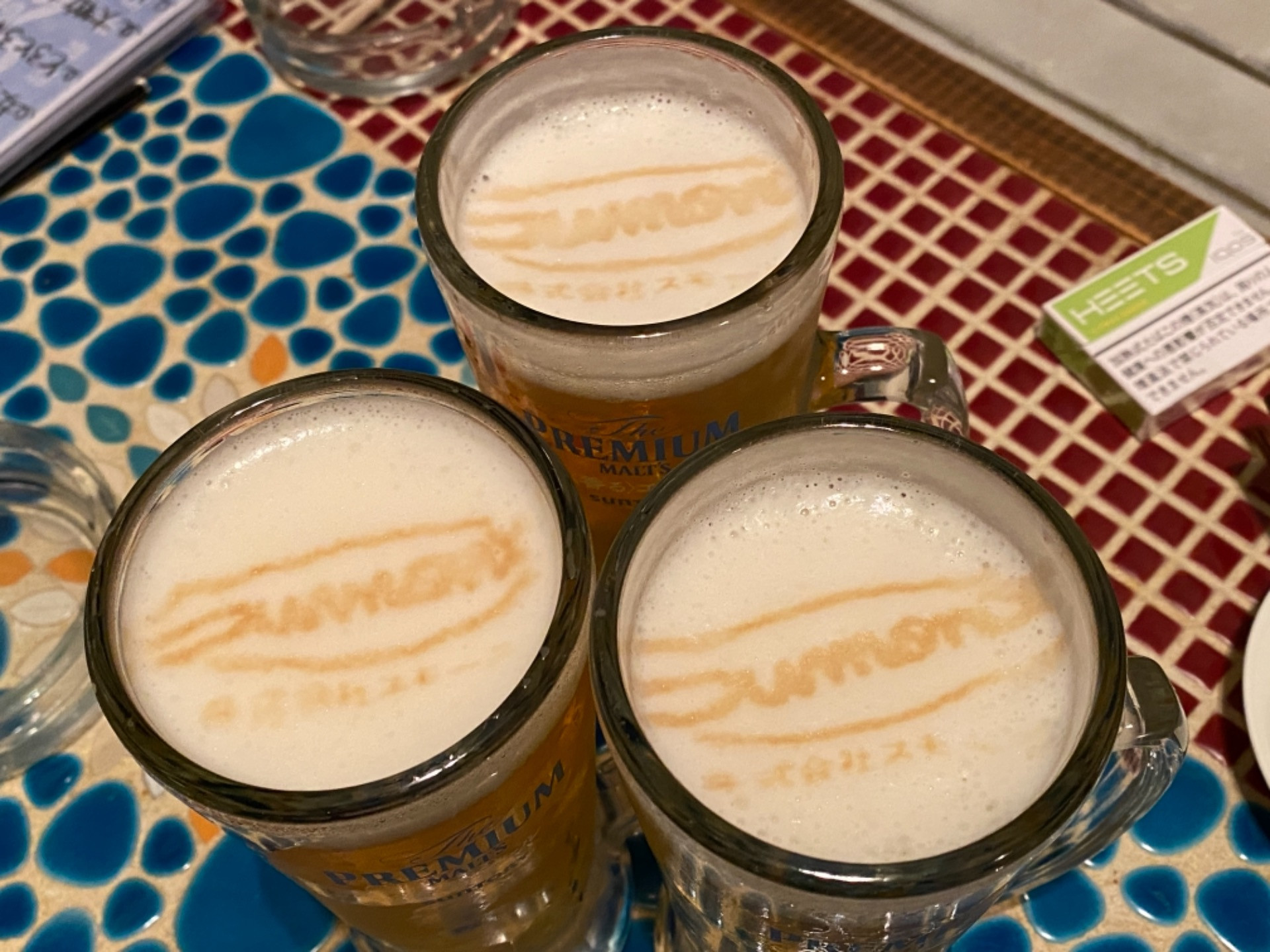 びるがばんばさんのビール泡アート